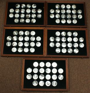 100 Greatest Masterpieces Set 192 Oz Silver Proof Sterling Medals
