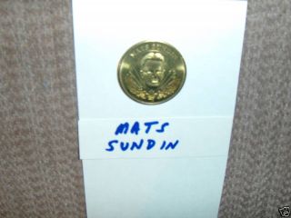 1996 97 Pinnacle Mint Mats Sundin Bronze Coin
