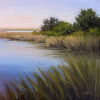Painting Ocracoke Outer Banks North Carolina Landscape Marsh