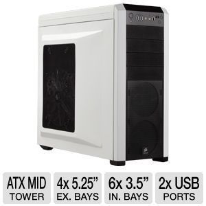 WW Carbide 500R Mid Tower Gaming Case ATX MATX White New