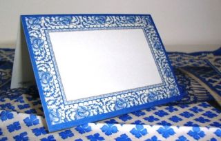 Place Card Willow Pattern Spode China Blue White Ming