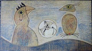Max Ernst  Oiseaux 1970 Signed Lim Ed 1500 Original Lithograph Dada