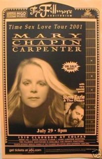 Mary Chapin Carpenter 2001 Denver Concert Tour Poster