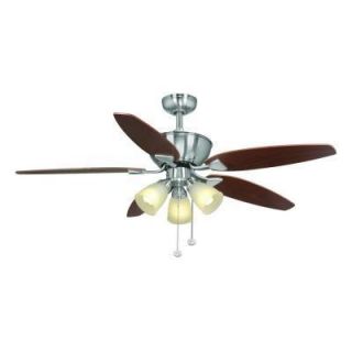 New Hampton Bay Carrolton 52 in Brushed Nickel Ceiling Fan Includes