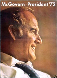 28” x 21” George McGovern Presidential Poster 1972 Mint