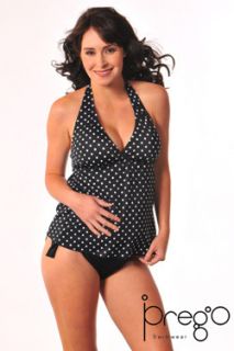 Prego Maternity Swimwear Dot Retro Halter SW1404