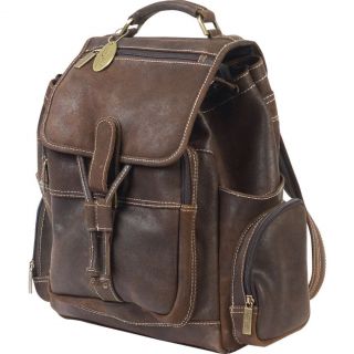 ClaireChase Uptown x Large Premium Leather Backpack Distressed Brown