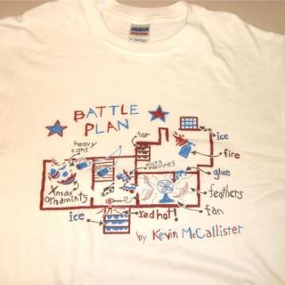 Kevin McCallister Battle Plan Home Alone T Shirt New
