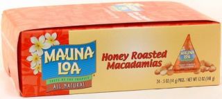 Honey Roasted Mauna LOA Macadamia Nuts 144 Triangle Packs