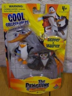 The Penguins Madagascar Skipper and Maurice Toy Figures New