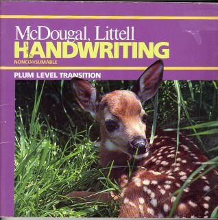 McDougal Littell Handwriting Plum Level Grade 2 3 Nonconsumable Print