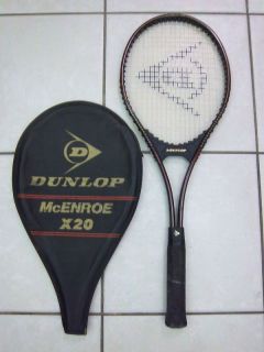 Vintage Dunlop McEnroe x 20 Mid Tennis Racquet Wcover