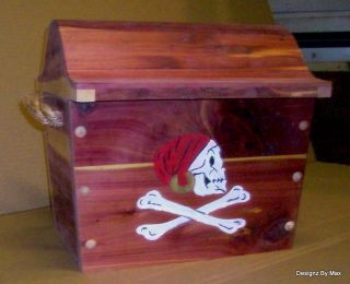 Solid Red Cedar Pirate Chest Treasure Chest Toy Chest