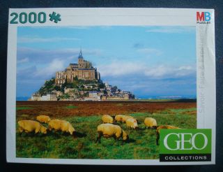 Jigsaw Puzzle MB 2000 Le Mont Saint Michel Castle Geo Collections