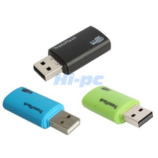 New Micro SD SDHC Memory Card USB Adapter Reader T Flash Colorful