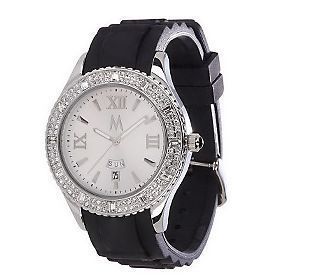  SOLD OUT Melania Island With Crystal Bezel & Black Silicone Strap