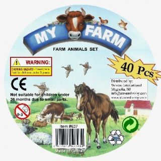 BMC637 Farm Animals Playset 40pcs Tub 1 32 BMC