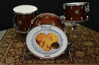 Used Yamaha Oak Custom 3pc Drum Set Chris McHugh