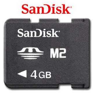 SanDisk 4GB 4G Memory Stick Micro M2 MS Pro Duo Adapter