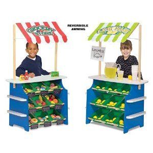 Melissa and Doug Deluxe Grocery Store Lemonade Stand Pretend Play