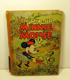 Very RARE 1933 First Addition Minnie Mouse Pop Up Book