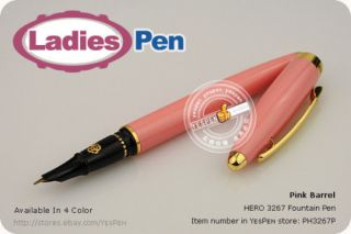 Hero Fountain Pens Office Lady Pen Pink Barrel Fine