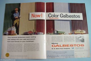 Color Metal Roofing Siding HH Robertson Co 50s Ad