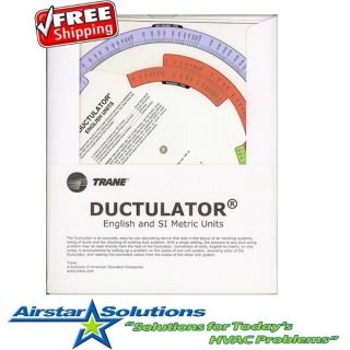 Ductulator Duct Sizing Calculator Slide Chart Graph * New With Sleeve