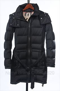 795 New BURBERRY BRIT METCALFE black XS 0 2 coat jacket hood belted