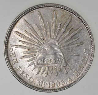 Mexico Silver Peso 1905 MO Am