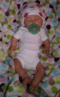 Beautiful reborn jesmar baby girl Chelsea sleeping newborn preemie