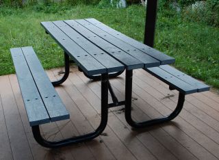 Commercial Plastic Lumber Portable Picnic Table 6 Outdoor Furniture