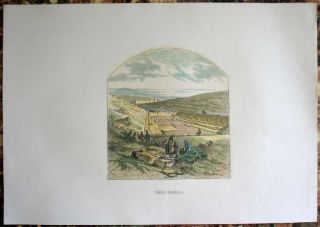 1860 Messmer Print Solomons Pools Bethlehem Palestine