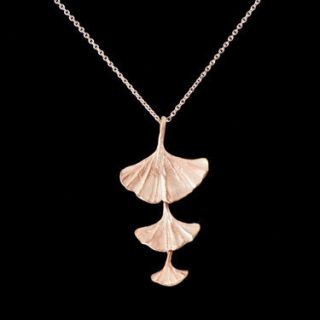 Michael Michaud Ginkgo Necklace Pink Silver Simply Sterling Line