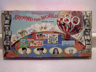 1957 Vintage Michael ToddsAround The World in 80 Days Travel Game