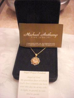 Pendant Necklace Prayer on Medal Designer Michael Anthony