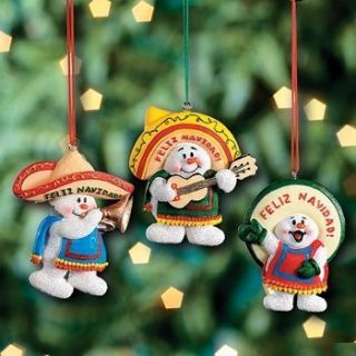 Snowman Christmas Ornaments Mexican Holiday Tree Decoration
