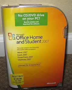 Microsoft Office Home and Student 2007 Office Suite Word Excel