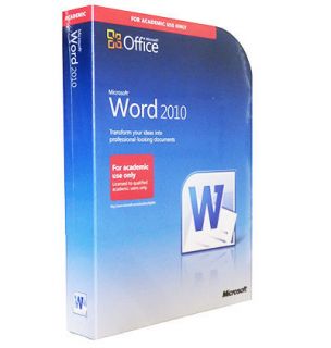 Brand New SEALED Microsoft Word 2010 885370035056