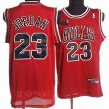 Nike Michael Jordan Chi Bulls Jersey Red w NBA Finals Patch Large 50