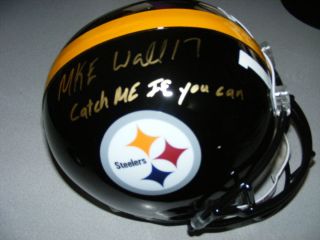 Mike Wallace Autographed Full Size Helmet Pittsburgh Steelers STM COA