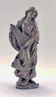 Saint Cecilia Veronese Statue Saint of Musicians Bronze finish