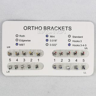 Pack Dental Orthodontics Brackets Mini MBT Slot 0 18 HOOK3 4 5 20pcs