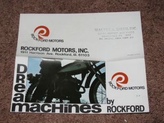 Rockford Motors Brochure Mini Bikes Trail Bikes