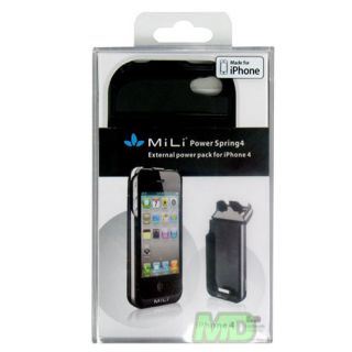 MiLi Power Spring4 HIC23 1600mAh External Battery Case for iPhone 4