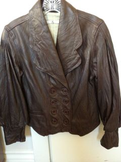 Mike Chris Brown Leather Jacket Sz M