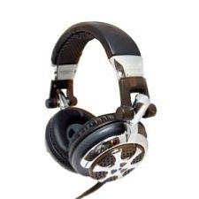 iFrogz EarPollution DJ Style Hustle Headband Headphones   Black Chrome