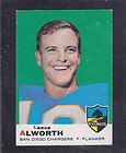 1969 TOPPS #69 LANCE ALWORTH HOF SD CHARGERS PSA 7 VINTAGE FOOTBALL FB