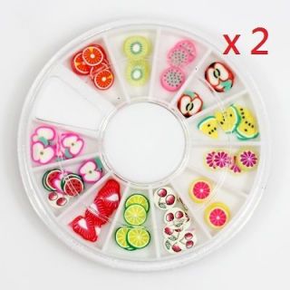Newly listed 2D 12 Styles Slices DIY Nail Art Decoration Tools / Fruit
