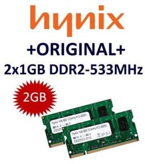2x 1GB  2GB DDR2 Hynix Notebook Speicher RAM 533 Mhz SO DIMM PC2